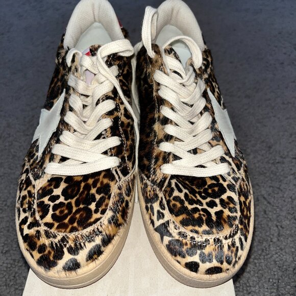 GOLDEN GOOSE LIMITED EDITION 486/600 LEOPARD PONY HAIR BALL STAR SNEAKERS NEW 37 - Picture 2 of 11